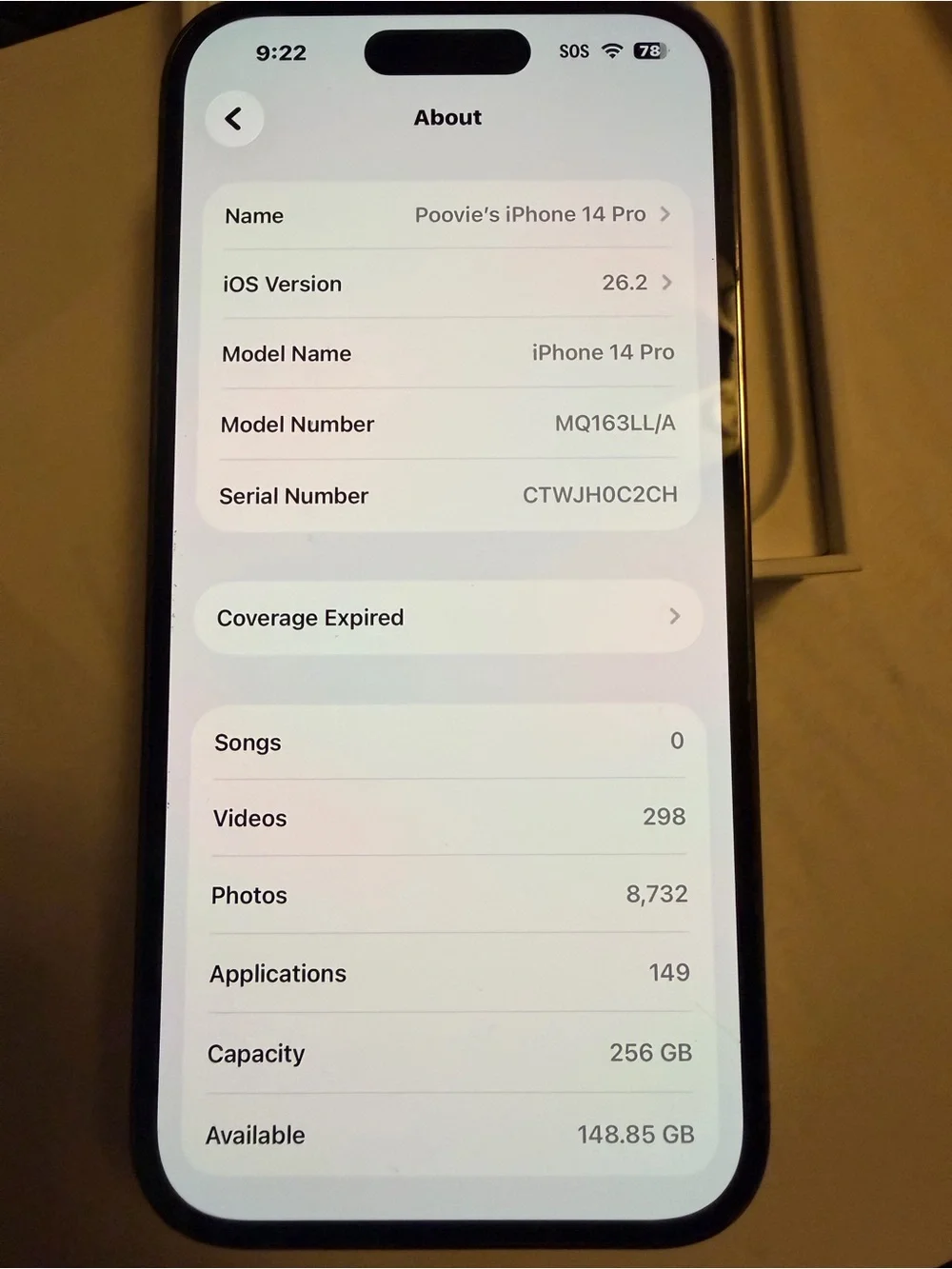 Apple iPhone 14 Pro Deep Blue with Triple Camera